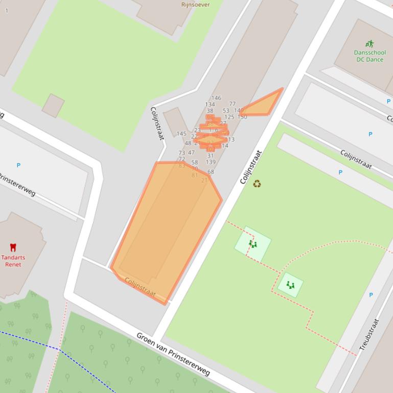 Kaart van postcodegebied 2221AH.