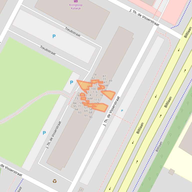 Kaart van postcodegebied 2221AV.