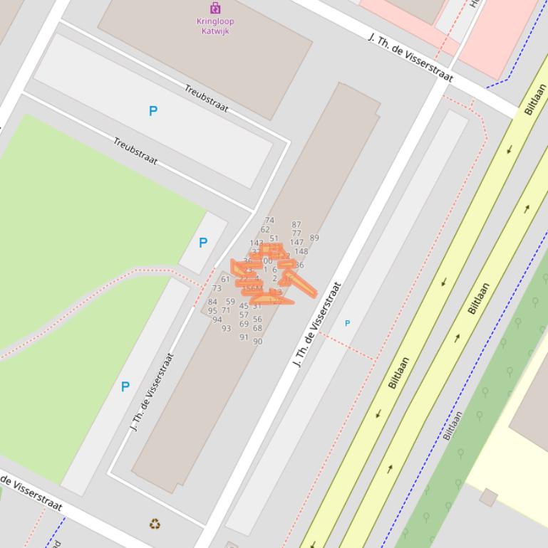 Kaart van postcodegebied 2221AZ.