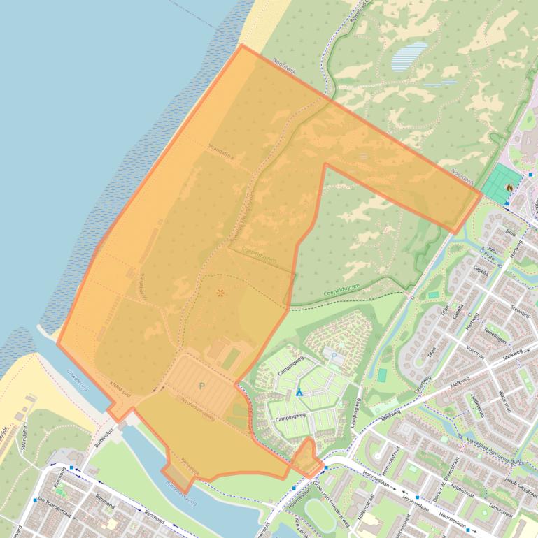 Kaart van postcodegebied 2221BL.