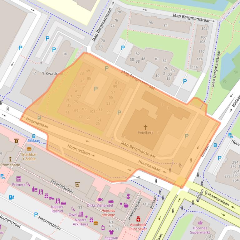 Kaart van postcodegebied 2221BM.