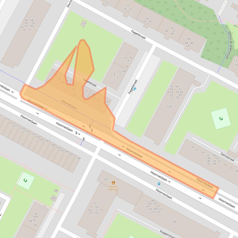 Kaart van postcodegebied 2221CV.
