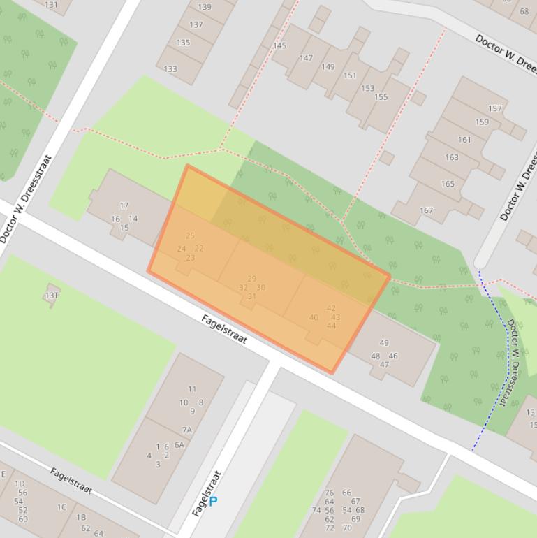 Kaart van postcodegebied 2221EE.