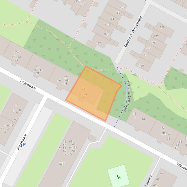 Kaart van postcodegebied 2221EG.