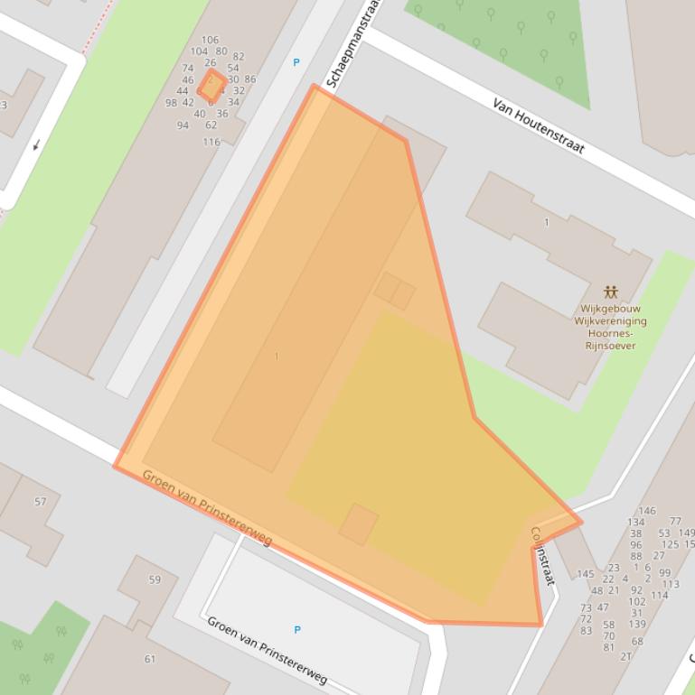 Kaart van postcodegebied 2221ER.