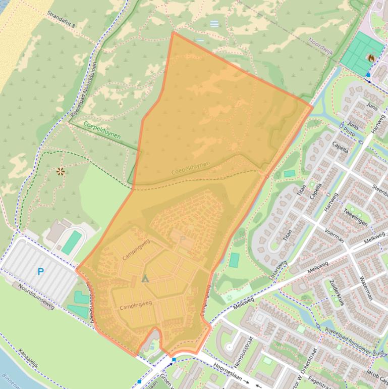 Kaart van postcodegebied 2221EW.