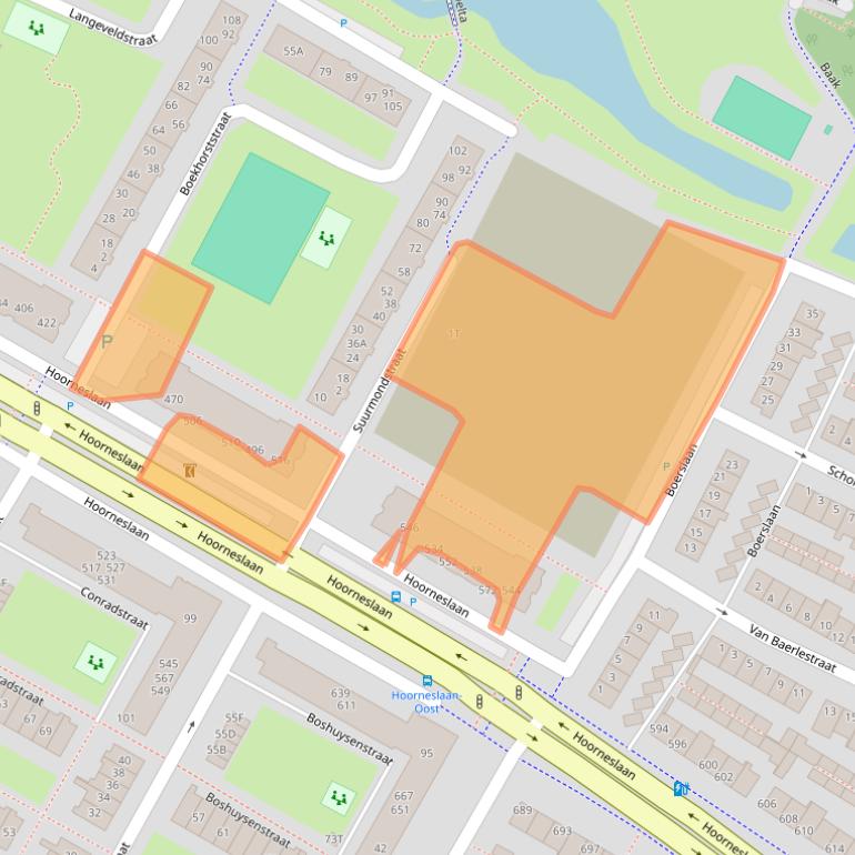 Kaart van postcodegebied 2221GN.