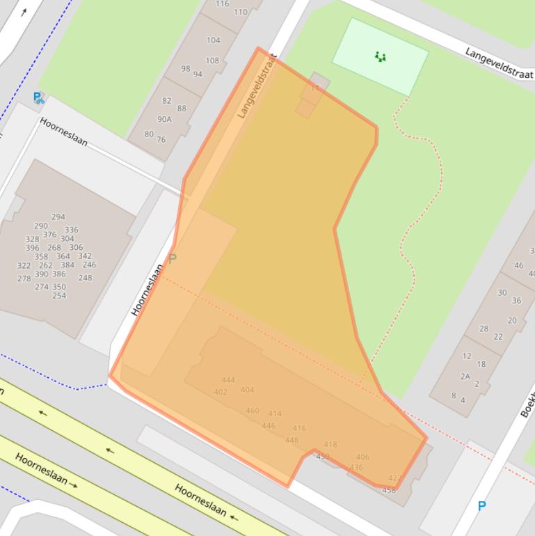 Kaart van postcodegebied 2221GR.