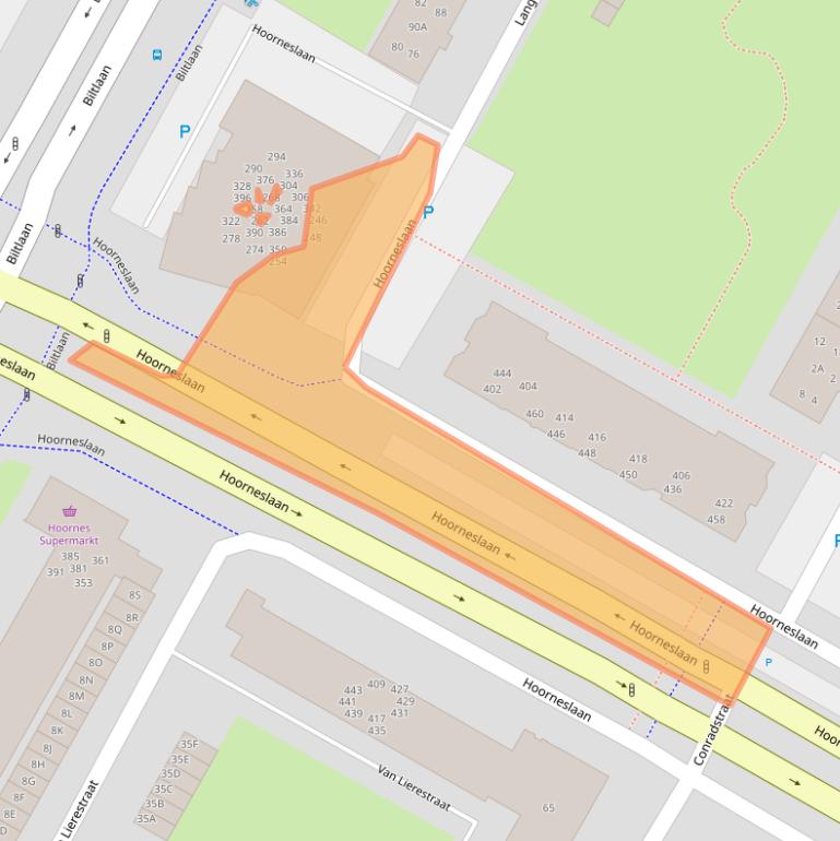 Kaart van postcodegebied 2221GW.