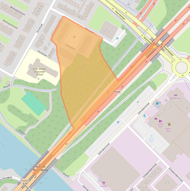 Kaart van postcodegebied 2221GX.