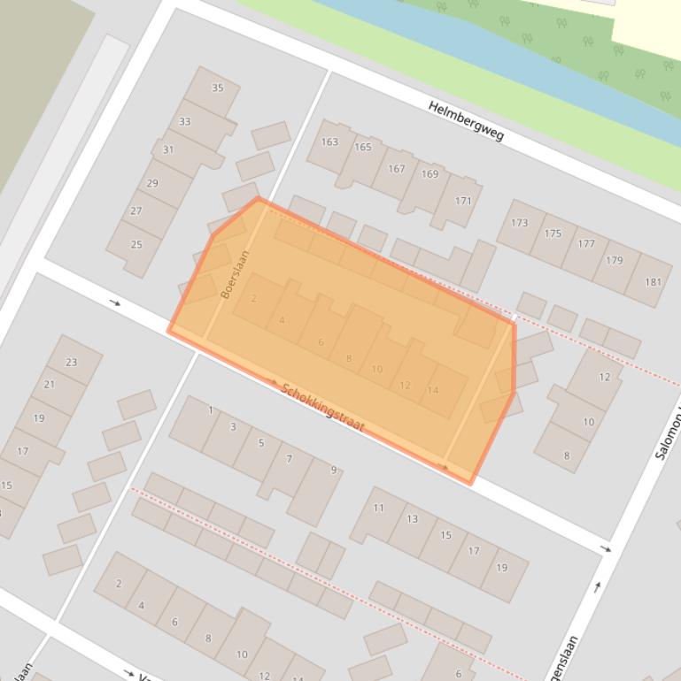 Kaart van postcodegebied 2221HG.