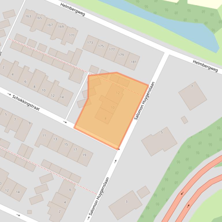 Kaart van postcodegebied 2221HK.