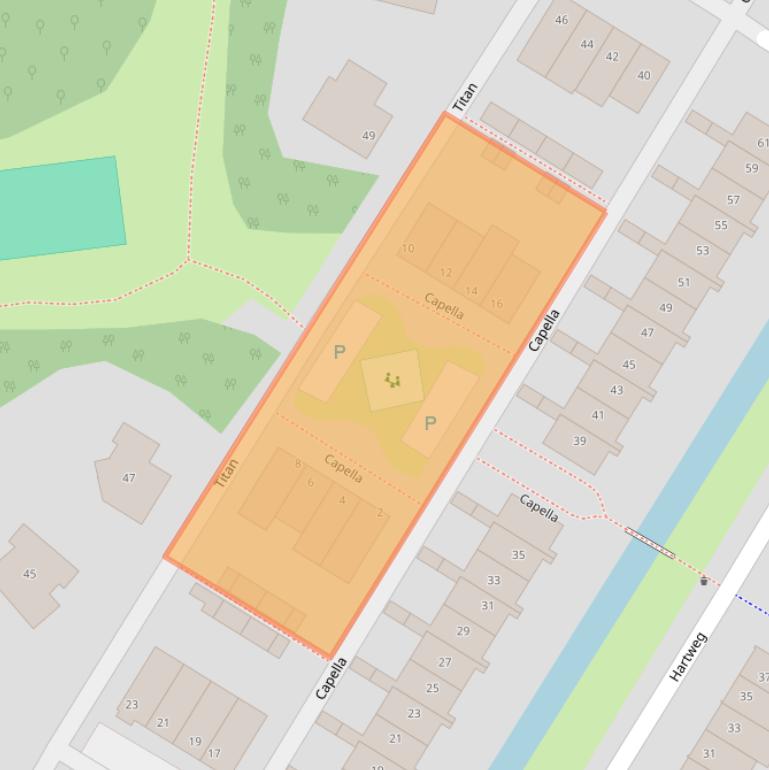 Kaart van postcodegebied 2221HM.