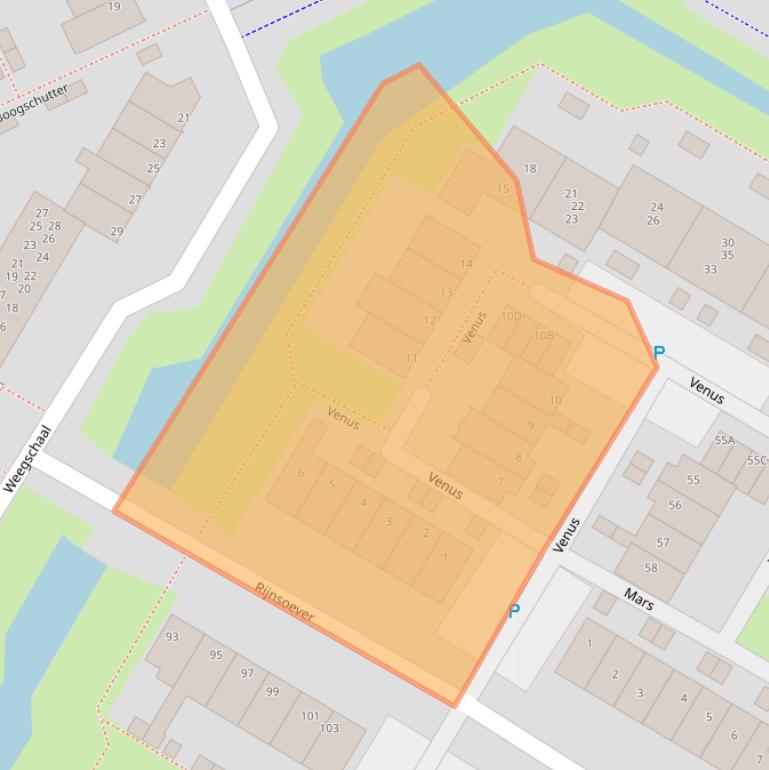 Kaart van postcodegebied 2221JD.