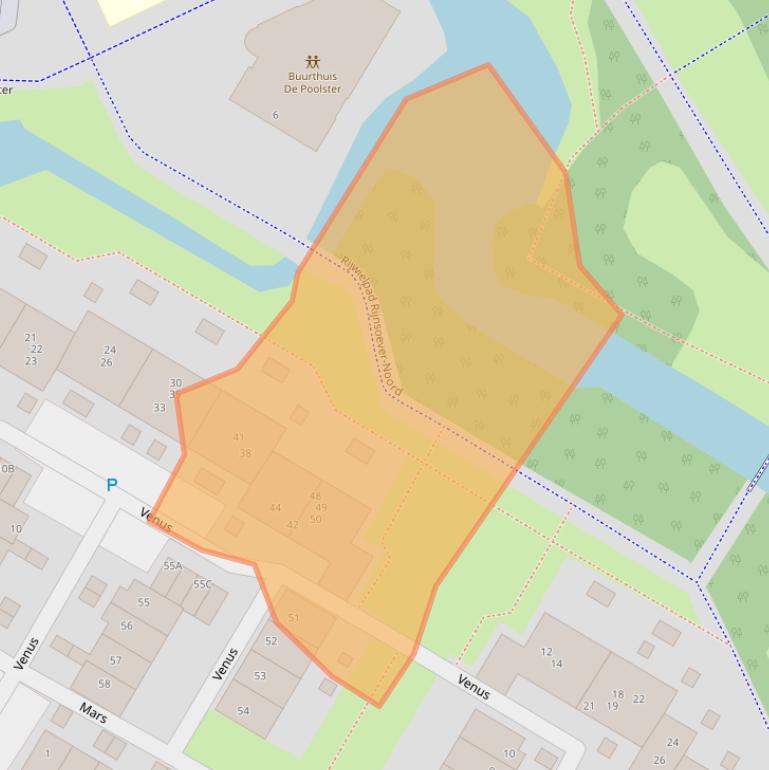 Kaart van postcodegebied 2221JG.