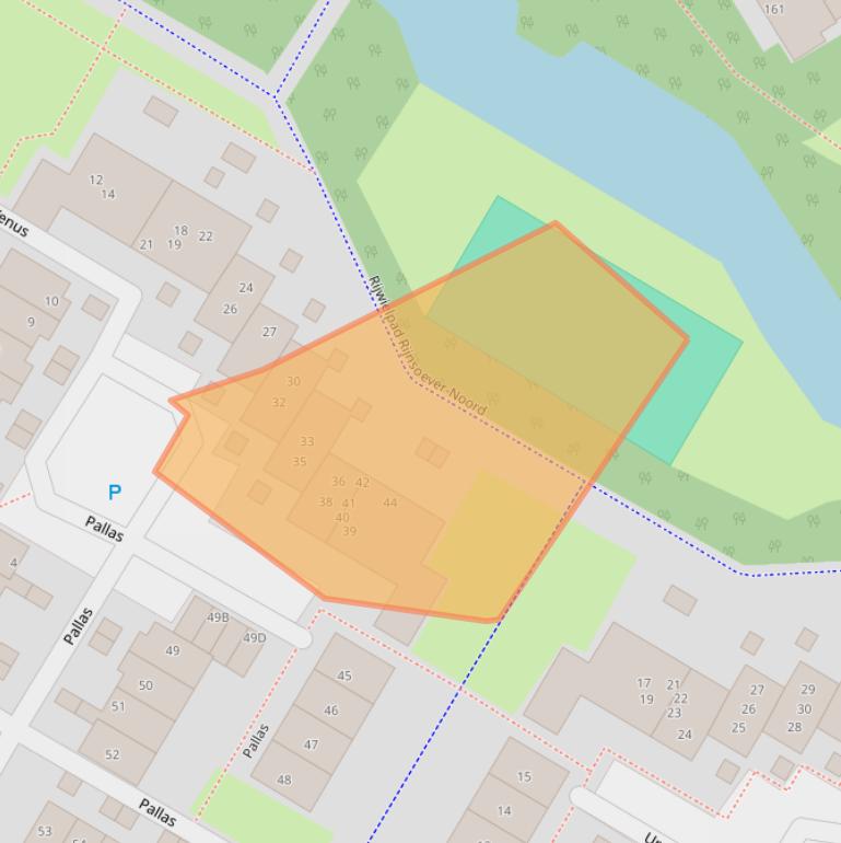 Kaart van postcodegebied 2221JM.