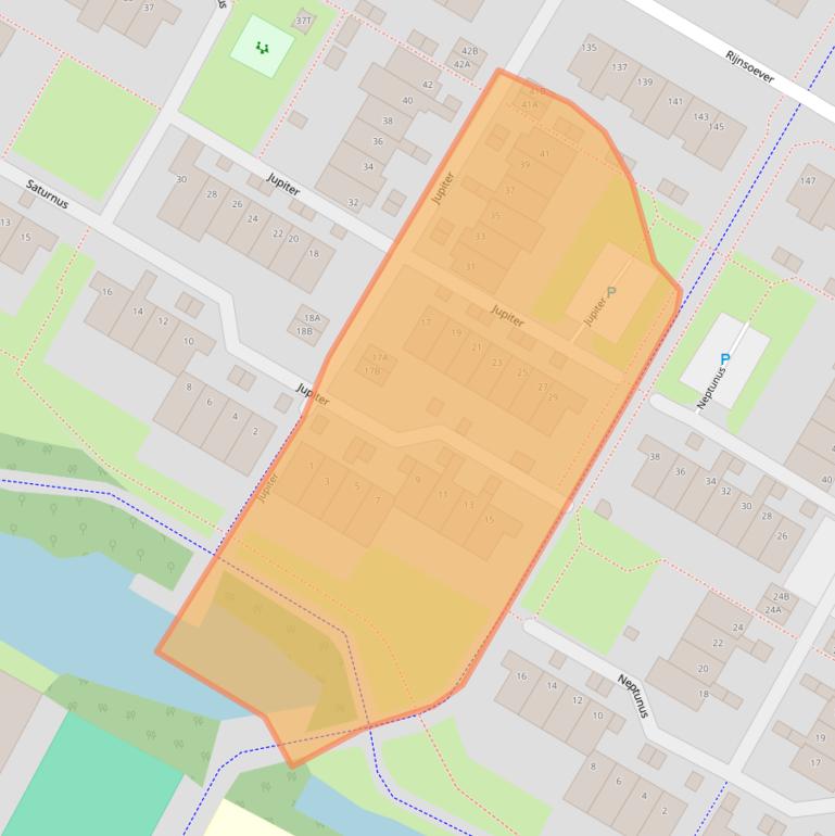 Kaart van postcodegebied 2221JP.