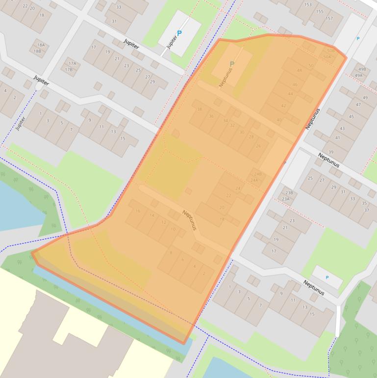 Kaart van postcodegebied 2221JT.