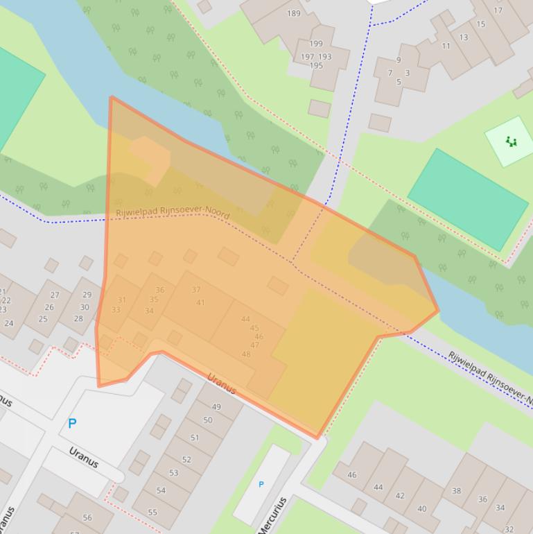 Kaart van postcodegebied 2221JX.