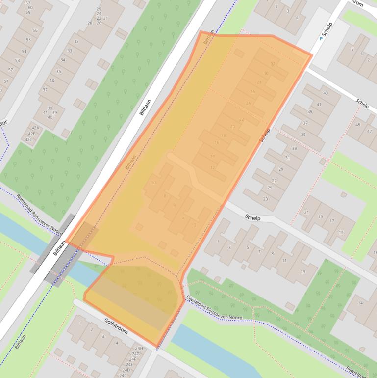 Kaart van postcodegebied 2221KC.