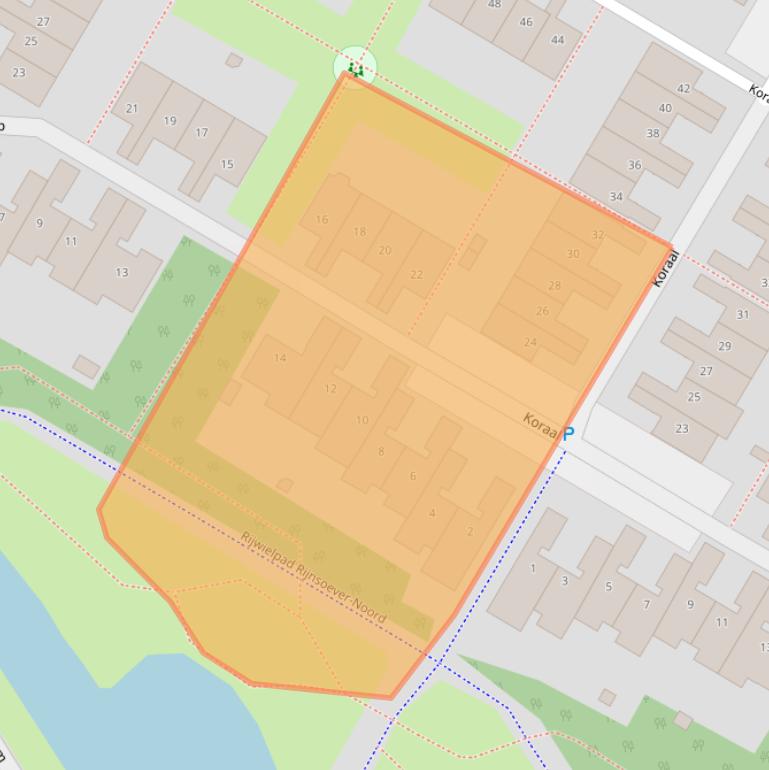 Kaart van postcodegebied 2221KN.