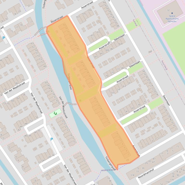 Kaart van postcodegebied 2221LH.
