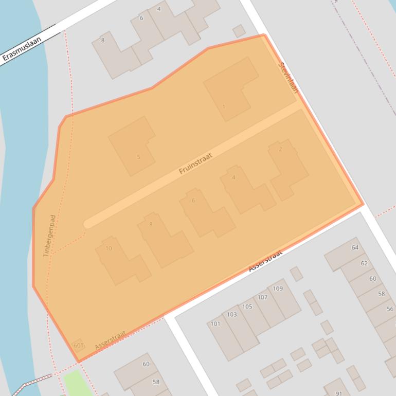 Kaart van postcodegebied 2221LL.