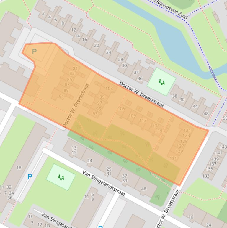 Kaart van postcodegebied 2221LT.