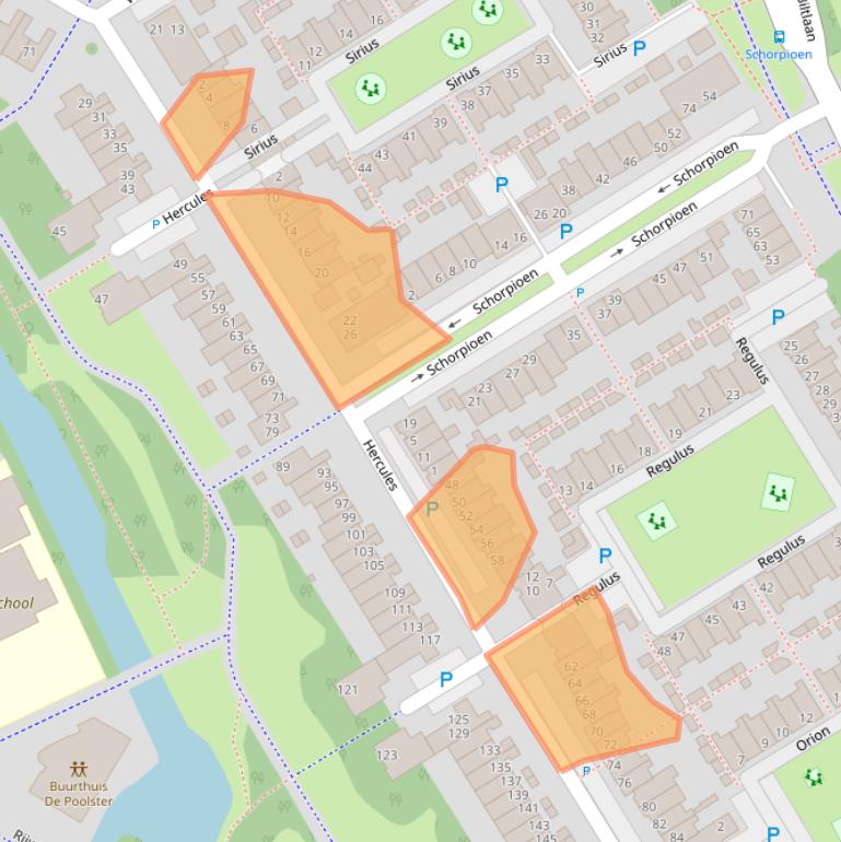 Kaart van postcodegebied 2221ME.