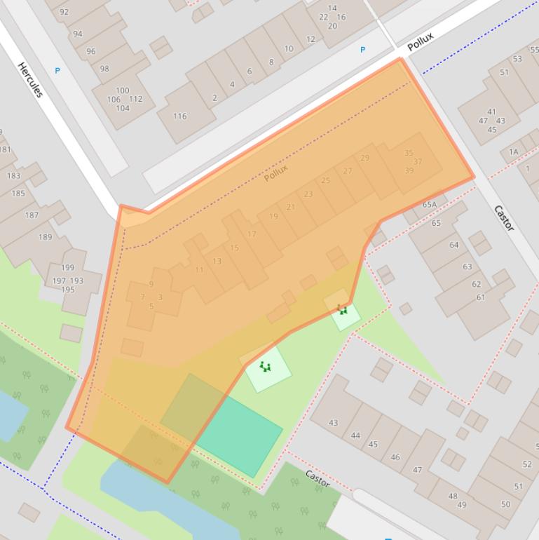 Kaart van postcodegebied 2221MH.
