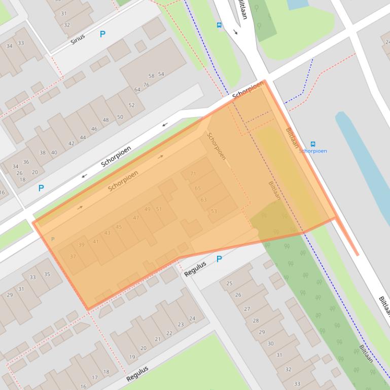 Kaart van postcodegebied 2221MX.