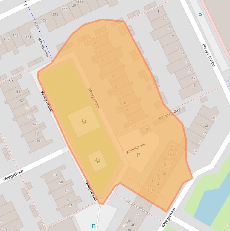 Kaart van postcodegebied 2221NH.