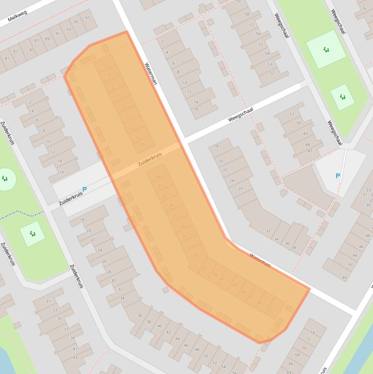 Kaart van postcodegebied 2221NL.