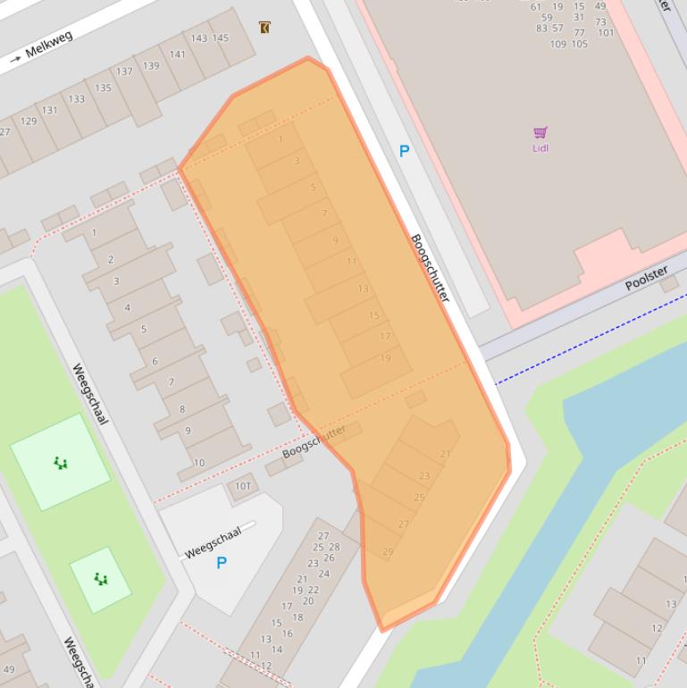 Kaart van postcodegebied 2221NM.