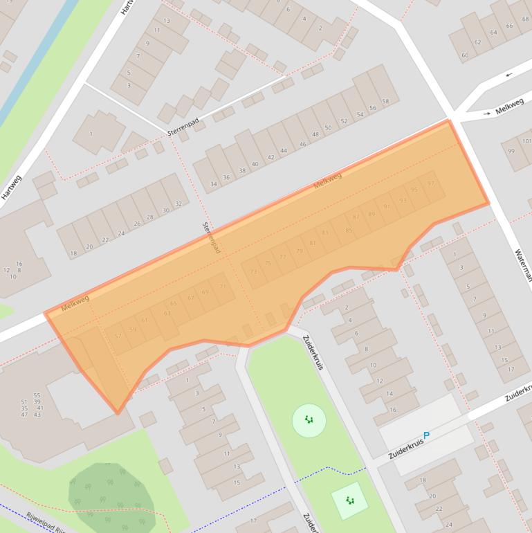 Kaart van postcodegebied 2221NR.