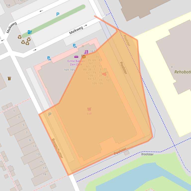 Kaart van postcodegebied 2221NS.