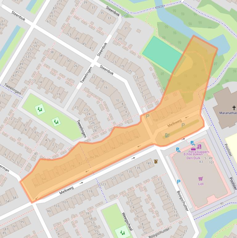 Kaart van postcodegebied 2221NZ.