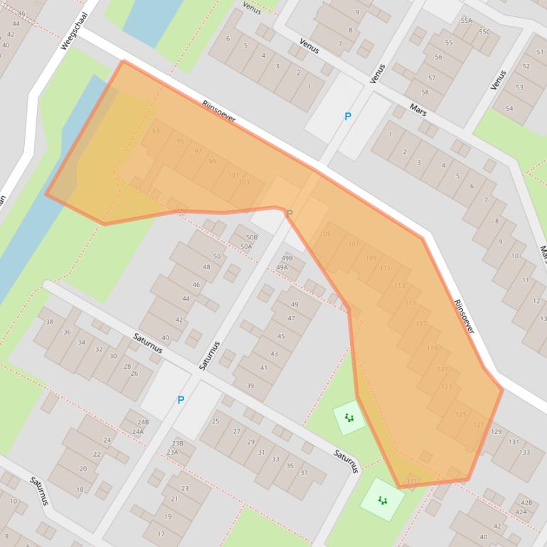 Kaart van postcodegebied 2221PA.