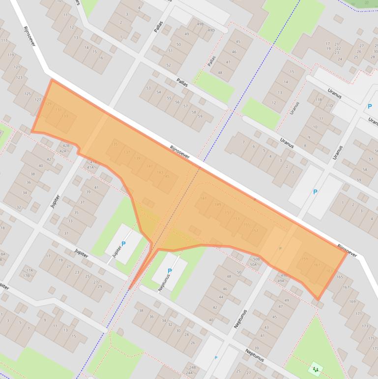 Kaart van postcodegebied 2221PB.