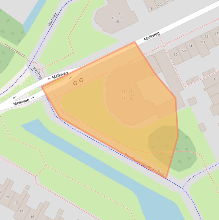 Kaart van postcodegebied 2221PM.