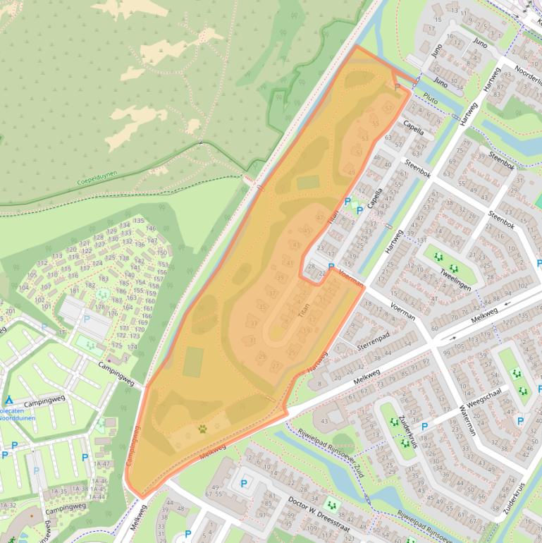 Kaart van postcodegebied 2221PR.