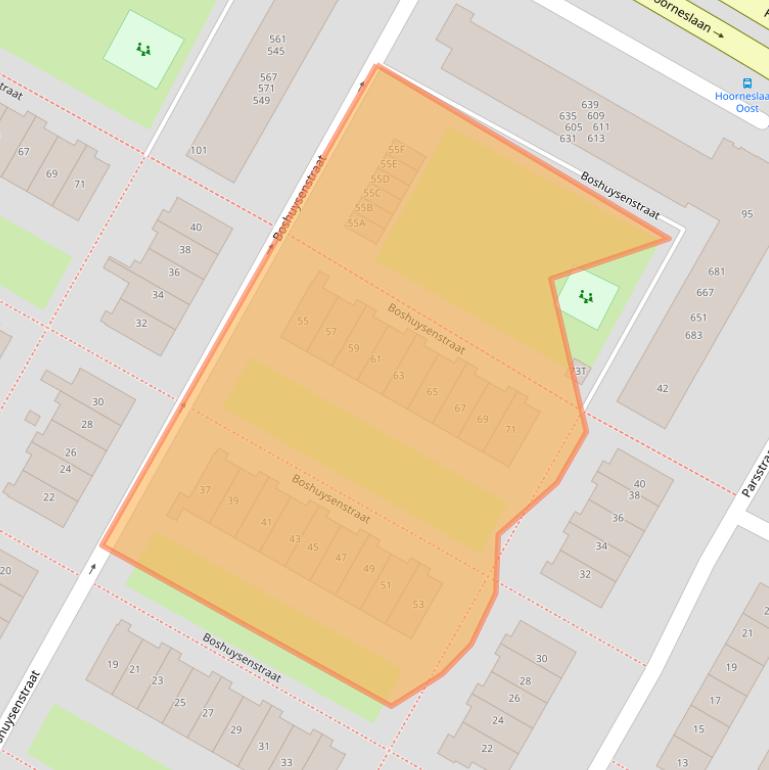 Kaart van postcodegebied 2221SK.