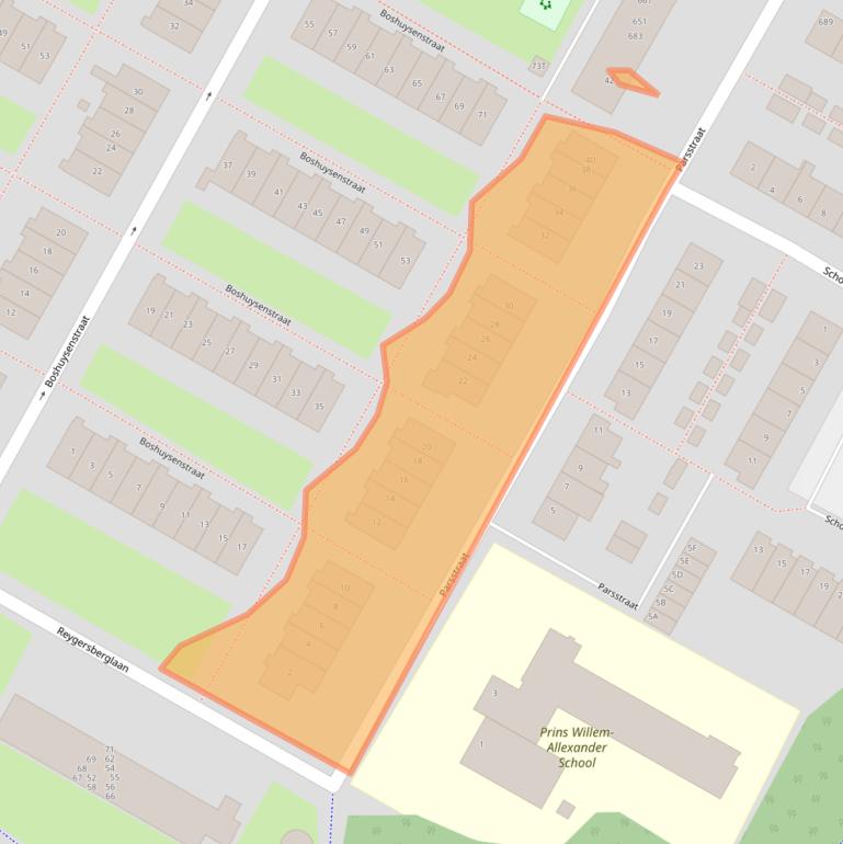 Kaart van postcodegebied 2221SN.