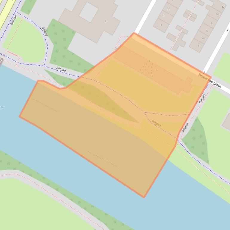 Kaart van postcodegebied 2221SP.