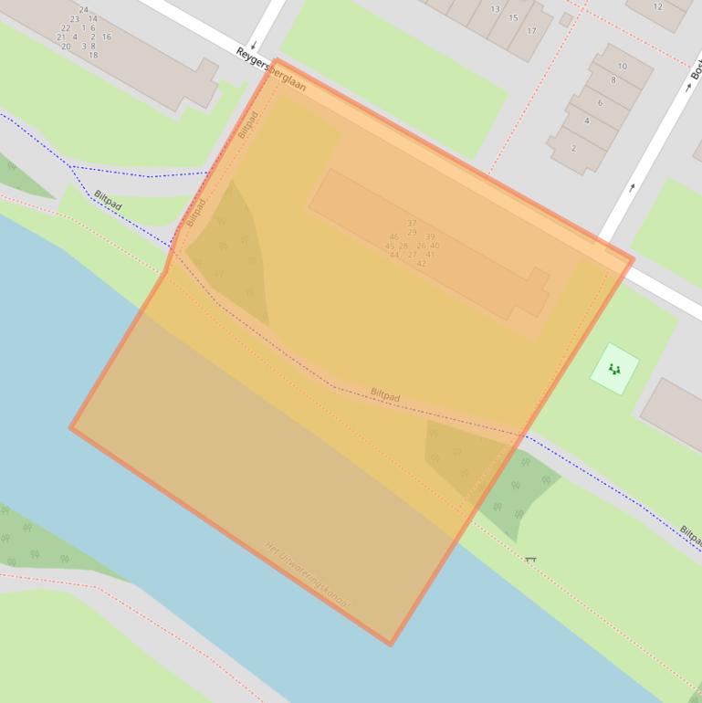 Kaart van postcodegebied 2221SR.