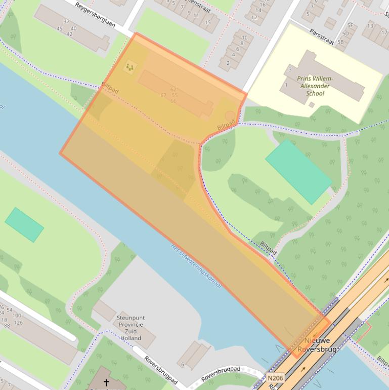 Kaart van postcodegebied 2221ST.