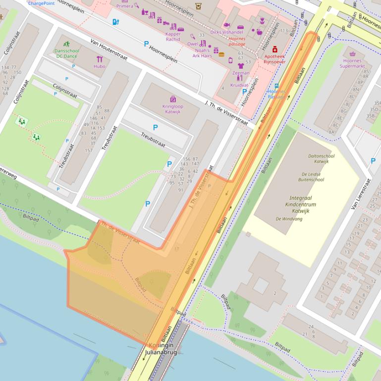 Kaart van postcodegebied 2221SV.