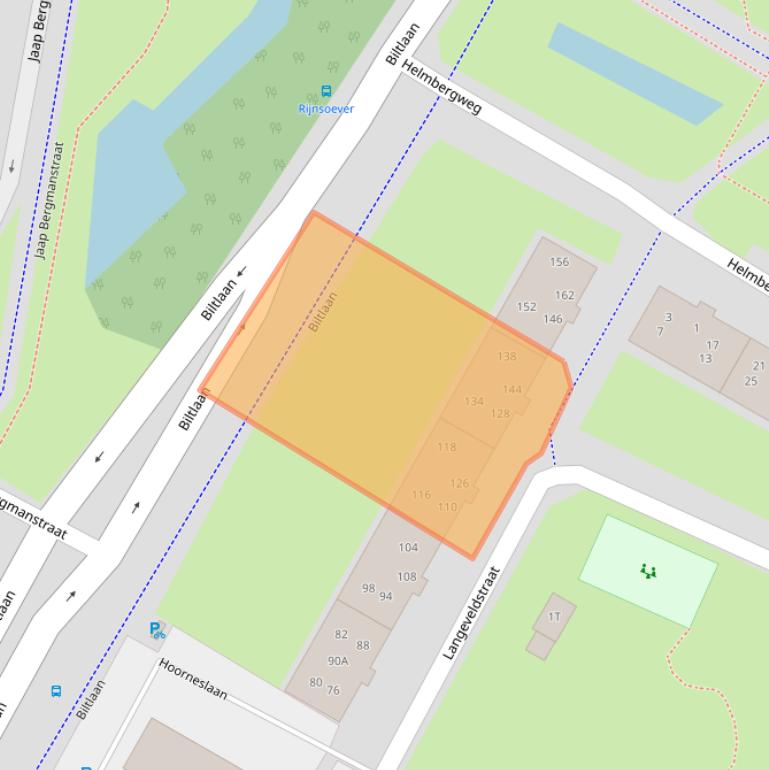 Kaart van postcodegebied 2221TB.