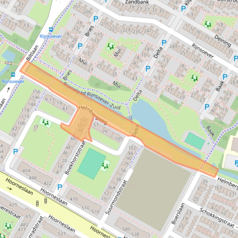 Kaart van postcodegebied 2221TG.