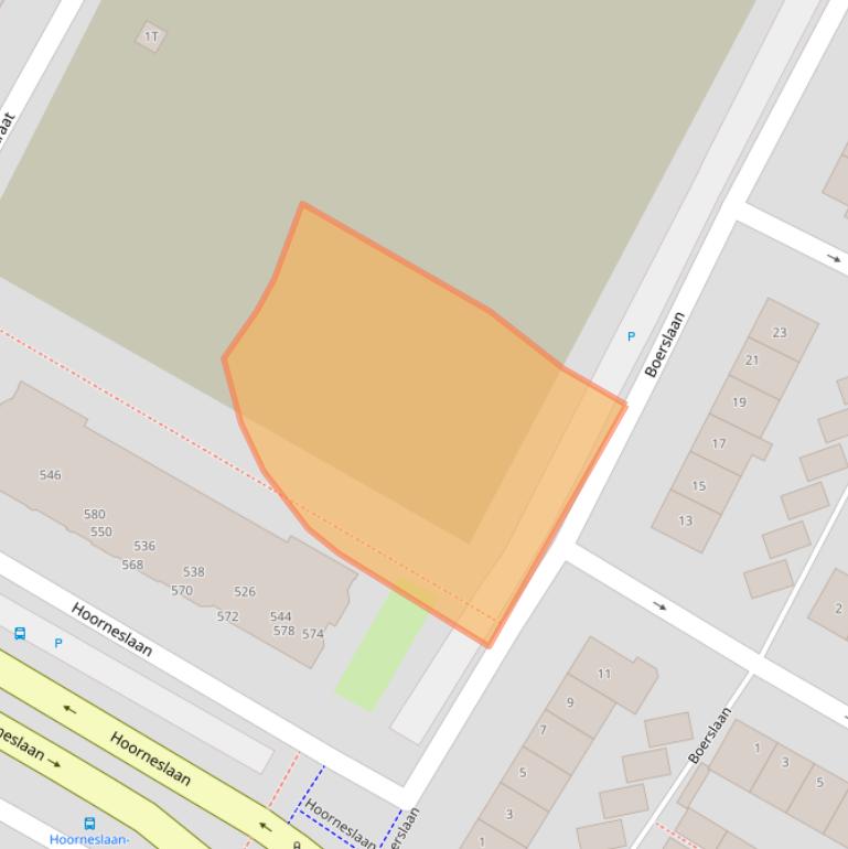 Kaart van postcodegebied 2221TM.